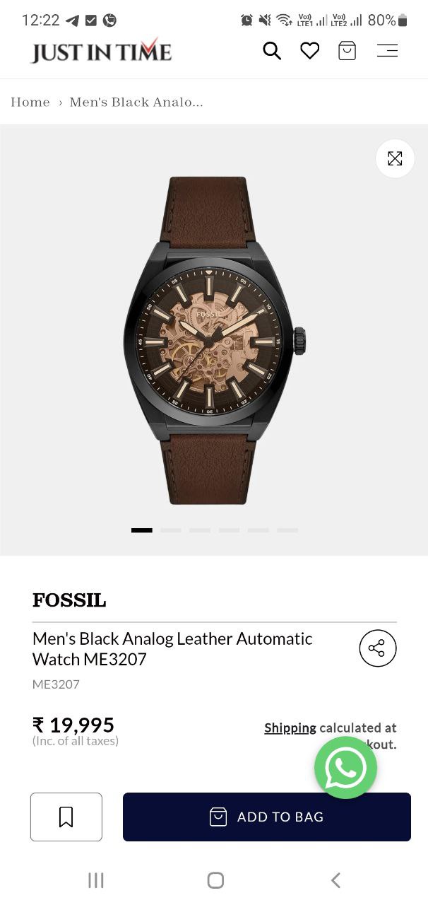 Fossil Everett ME3207 Automatic
